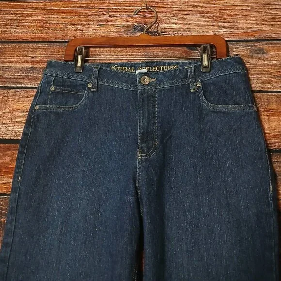 Natural Reflections Jeans 12 Tall Boot Cut Mid Rise Dark Wash Denim - Picture 4 of 7